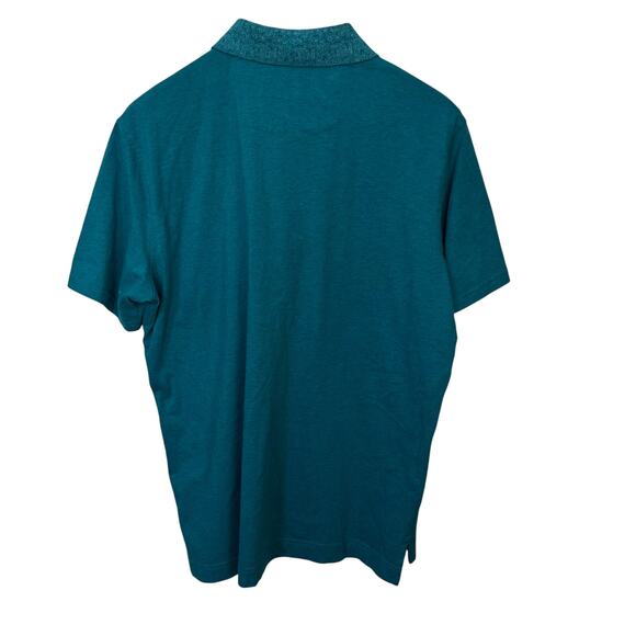 Robert Graham‎ Golf Polo Shirt Men's Medium Classic Fit Teal Blue Short Sleeve - Picture 4 of 8